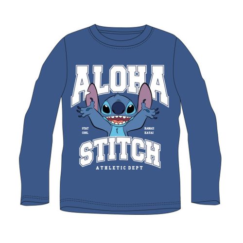 Disney Lilo és Stitch, A csillagkutya Athletic Blue gyerek hosszú póló, felső 4 év / 104 cm