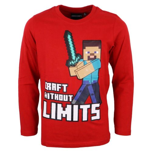 Minecraft Without Limits gyerek hosszú ujjú póló, felső 10 év / 140 cm