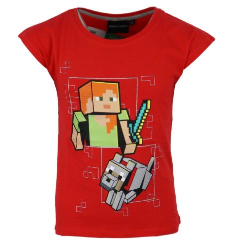 Minecraft Red gyerek rövid póló, felső 5 év / 110 cm