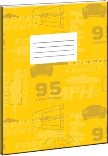Disney Verdák Yellow Speed B/5 vonalas füzet 50 lapos
