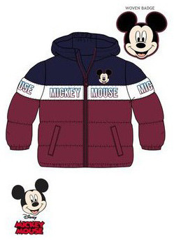 Disney Mickey Burgundy baba bélelt kabát 6 hó