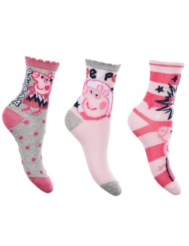 Peppa malac Sparkle Steps Grey gyerek zokni  27/30