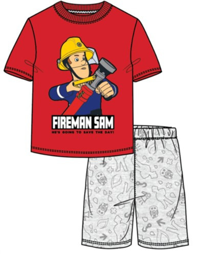 Sam a tűzoltó Save the Day gyerek rövid pizsama 3 - 8 év / 98 - 128 cm
