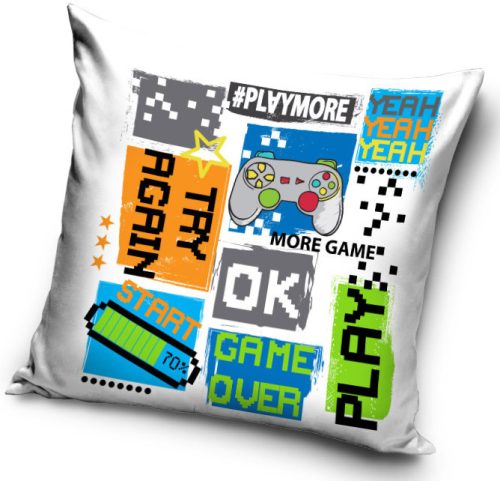 Gamer párna, díszpárna 40 x 40 cm