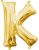 Gold, Arany mini K betű fólia lufi 33 cm