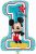 Disney Mickey Blue Első születésnap fólia lufi 71 cm