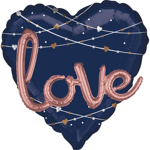 Esküvő Heart fólia lufi 91 cm