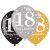 Happy Birthday 18 Gold léggömb, lufi 6 db-os 11 inch (27,5 cm)