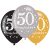 Happy Birthday 50 Gold léggömb, lufi 6 db-os 11 inch (27,5 cm)