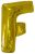 Arany Gold óriás F betű fólia lufi 110 cm