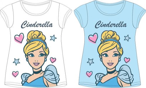 Disney Hercegnők Cinderella gyerek rövid póló, felső 3 - 8 év / 98 - 128 cm