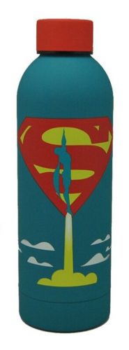 Superman Launch puha tapintású műanyag kulacs csavaros kupakkal 700 ml