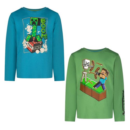 Minecraft BOOM! gyerek hosszú ujjú póló, felső 6 - 12 év / 116 - 152 cm