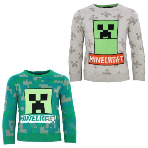 Minecraft Blocky gyerek kötött pulóver 6 - 12 év / 116 - 152 cm