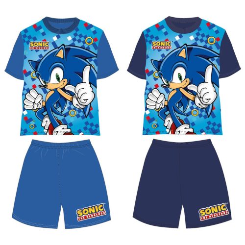 Sonic a sündisznó Blue Blur gyerek rövid pizsama 3 - 8 év / 98 - 128 cm