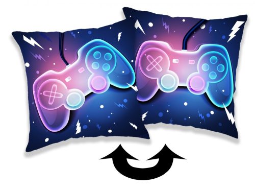 Gamer Neon párna, díszpárna 40x40 cm