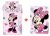 Disney Minnie Flowers gyerek, ovis ágyneműhuzat és polár takaró szett