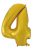 Arany 4-es Gold Mat szám fólia lufi 92 cm