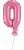 Rózsaszín 0-ás Pink szám fólia lufi tortára 13 cm
