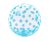 Blue Dots Aqua gömb fólia lufi 46 cm