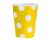 Sárga Yellow Polka Dots papír pohár 6 db-os 270 ml