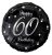 Happy Birthday 60 B&C Silver fólia lufi 36 cm