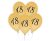 Arany Happy Birthday 18 Gold léggömb, lufi 5 db-os 12 inch (30cm)
