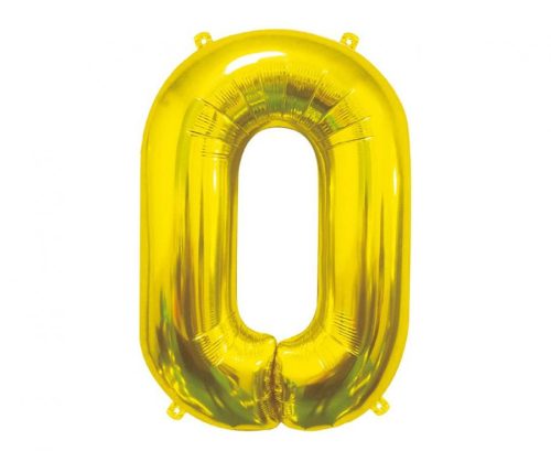Arany Gold 0-ás szám fólia lufi 85 cm