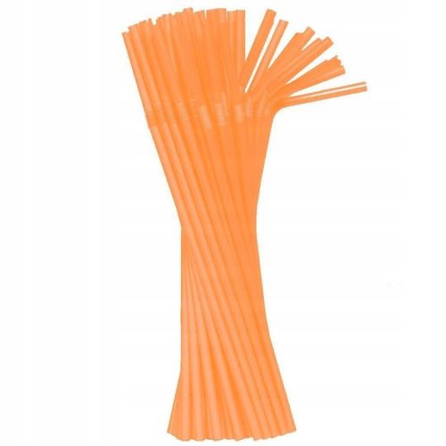 Színes Orange műanyag szívószál 50 db-os