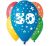 Happy Birthday 30 Star léggömb, lufi 5 db-os 12 inch (30cm)