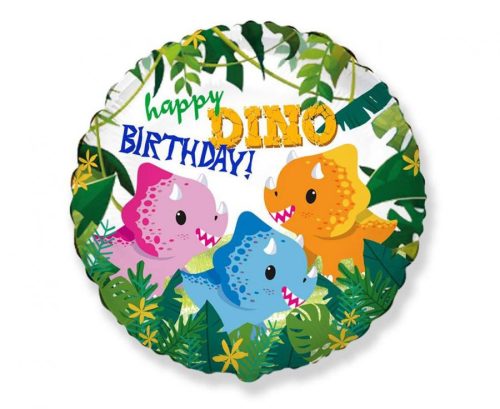 Happy Birthday Dino fólia lufi 46 cm (WP)