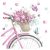 Virág Pink Bicycle with Basket szalvéta 20 db-os 33x33 cm