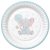 Baby elefánt Blue Balloon papírtányér 8 db-os 22,7 cm