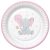 Baby elefánt Pink Balloon papírtányér 8 db-os 22,7 cm
