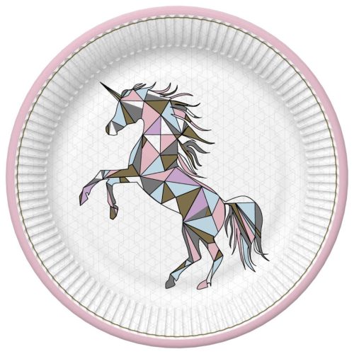 Unikornis Graphic Wild papírtányér 8 db-os 22,7 cm