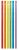 Színes Multicolor műanyag szívószál 6 db-os