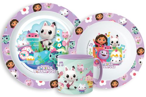 Gabi babaháza Wonderland étkészlet, micro műanyag szett bögrével 265 ml